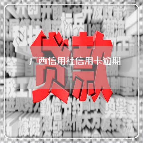 广西信用社信用卡逾期/2023062148391