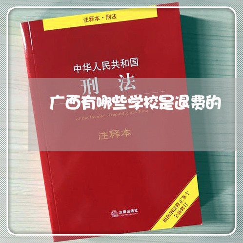 广西有哪些学校是退费的/2023061761714