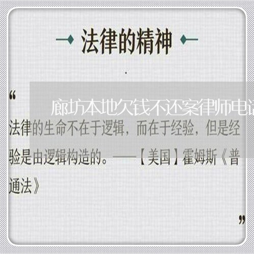 廊坊本地欠钱不还案律师电话/2023092704625