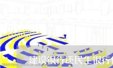 建设银行还民生银行信用卡/2023081432574