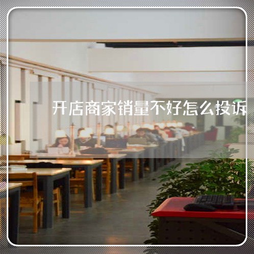 开店商家销量不好怎么投诉/2023030125835