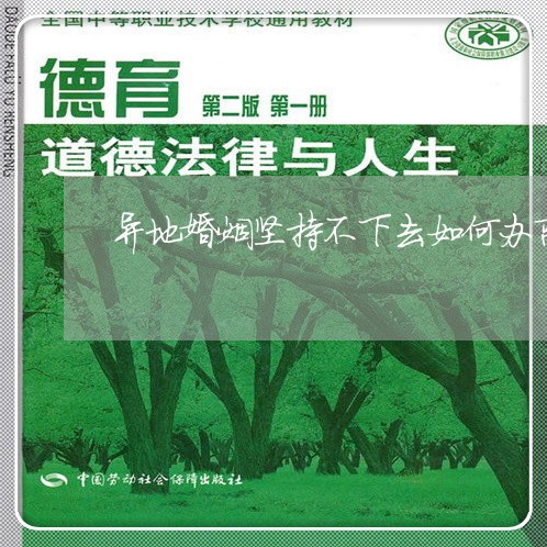 异地婚姻坚持不下去如何办离婚/2023081238159