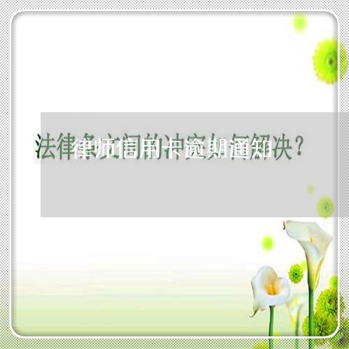 律师信用卡逾期通知/2023071383725