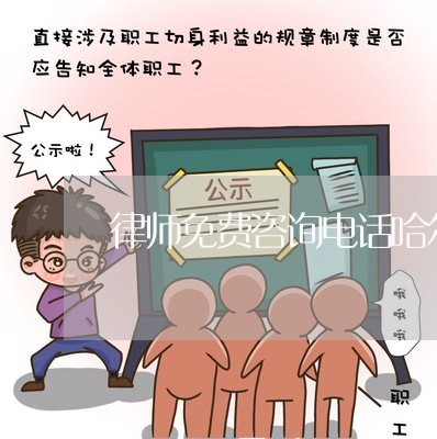 律师免费咨询电话哈尔滨/2023031614169