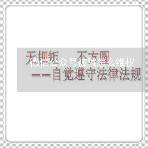 微信公众号被骗怎么维权/2023052378916