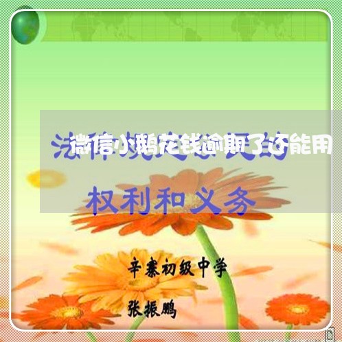 微信小鹅花钱逾期了还能用/2023072414849