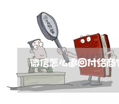 微信怎么追回付给商家的钱/2023040426348