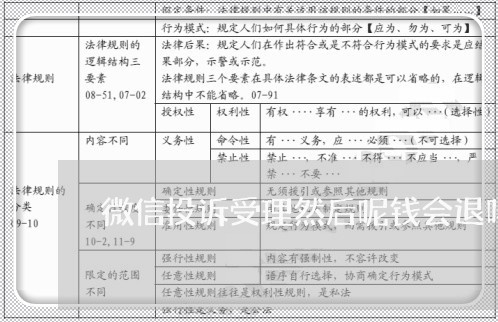 微信投诉受理然后呢钱会退吗/2023040372938