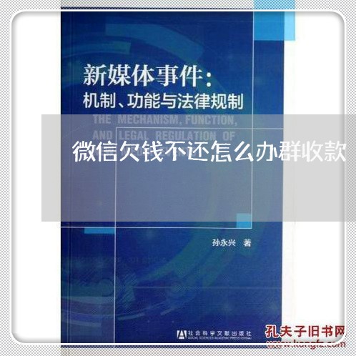 微信欠钱不还怎么办群收款/2023120917169