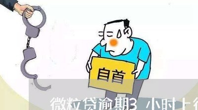 微粒贷逾期3小时上征信吗/2023052181583