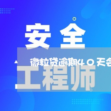 微粒贷逾期40天会爆通讯录吗/2023053090481