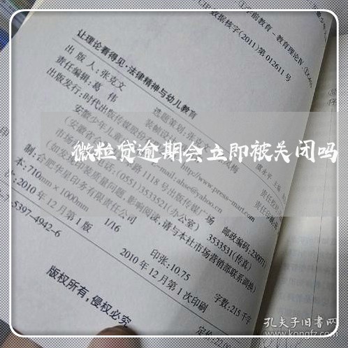 微粒贷逾期会立即被关闭吗/2023052782624