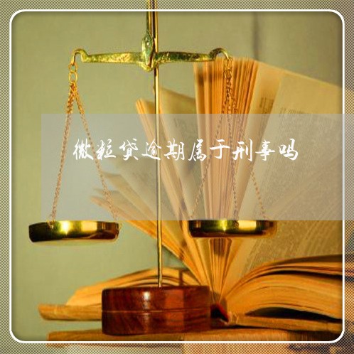 微粒贷逾期属于刑事吗/2023081583616