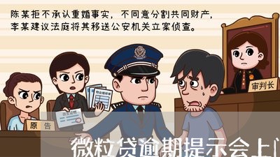 微粒贷逾期提示会上门/2023081560371