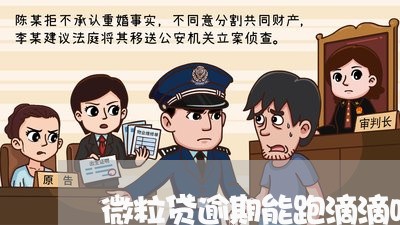 微粒贷逾期能跑滴滴吗/2023072351592