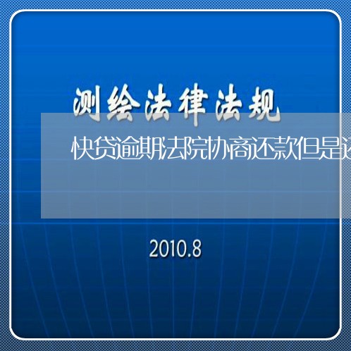 快贷逾期法院协商还款但是还不上/2023100726149