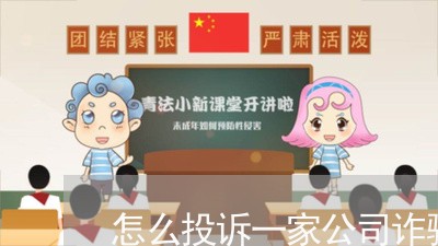 怎么投诉一家公司诈骗/2023032601693