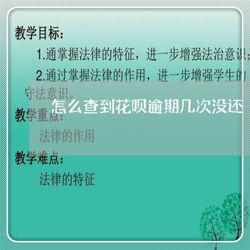 怎么查到花呗逾期几次没还/2023052236370