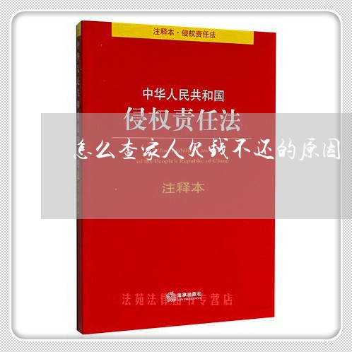 怎么查家人欠钱不还的原因/2023112398462