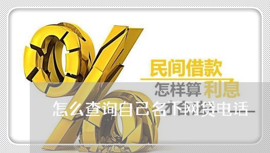 怎么查询自己名下网贷电话/2023032569473