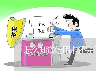 怎么知道信用卡还完了没有/2023090617491