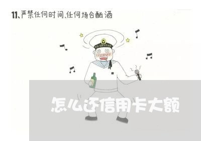 怎么还信用卡大额/2023072393726