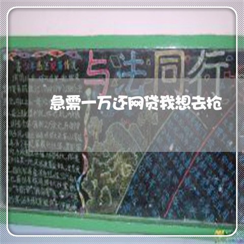 急需一万还网贷我想去抢/2023111515240