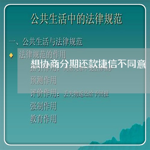 想协商分期还款捷信不同意/2023100775715