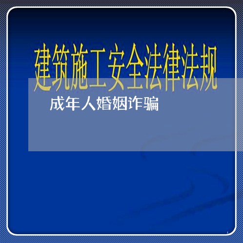 成年人婚姻诈骗/2023112502606