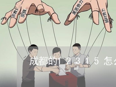 成都的12315怎么打/2023040128261