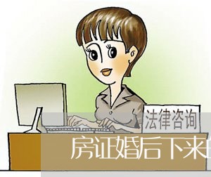 房证婚后下来的离婚/2023110229058