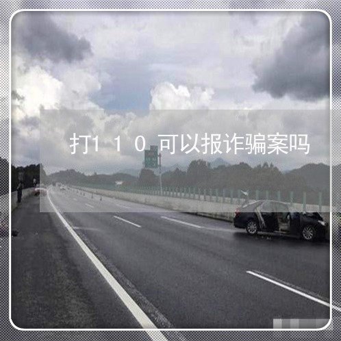 打110可以报诈骗案吗/2023040162494