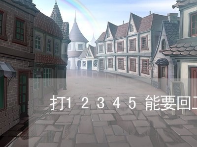 打12345能要回工资吗/2023033129605