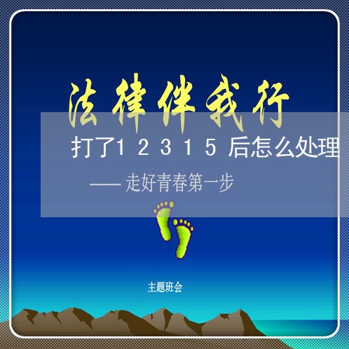 打了12315后怎么处理/2023040183716