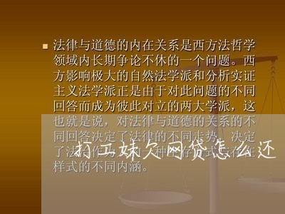 打工妹欠网贷怎么还/2023111438180