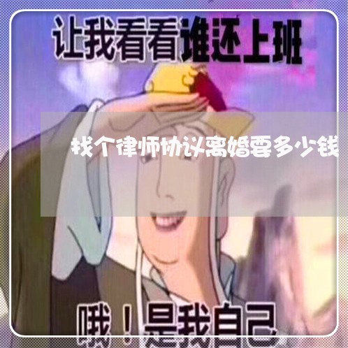 找个律师协议离婚要多少钱/2023111492708