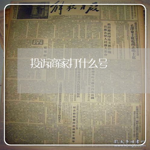 投诉商家打什么号/2023030110513