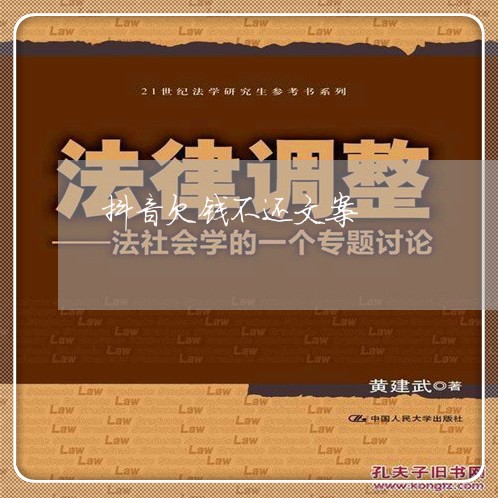 抖音欠钱不还文案/2023102855147