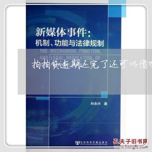 拍拍贷逾期还完了还可以借吗/2023080294704