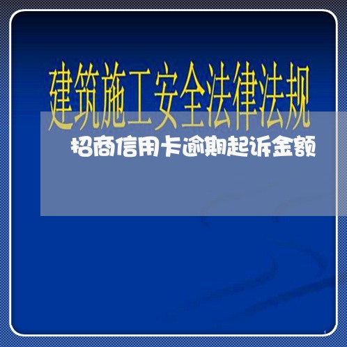 招商信用卡逾期起诉金额/2023070779603