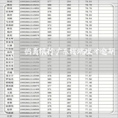 招商银行广东钱端理才逾期/2023052822704