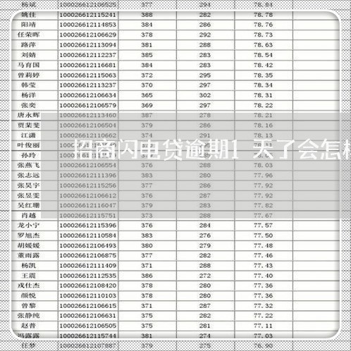 招商闪电贷逾期1天了会怎样/2023053079583