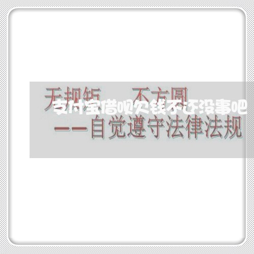 支付宝借呗欠钱不还没事吧/2023121083615