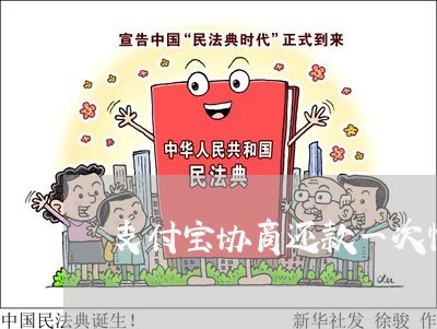 支付宝协商还款一次性还款/2023100628140