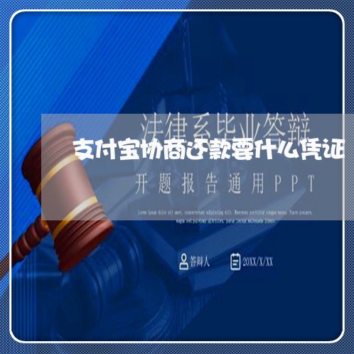 支付宝协商还款要什么凭证/2023100662612