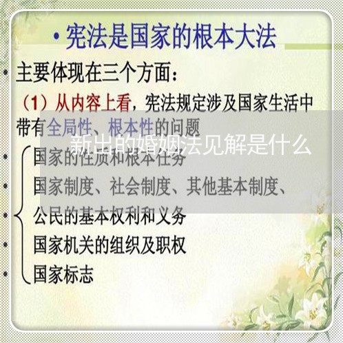 新出的婚姻法见解是什么/2023081305939