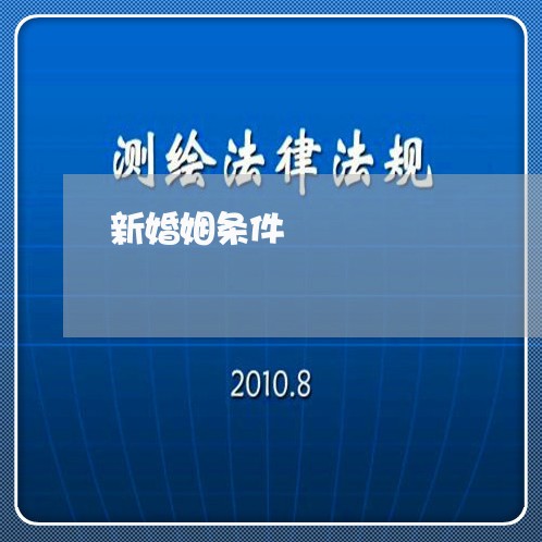 新婚姻条件/2023112615946