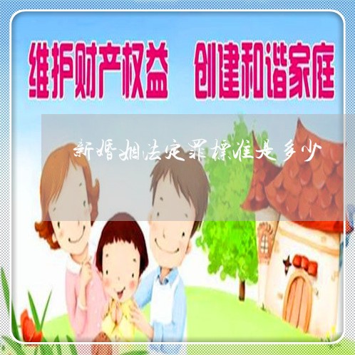 新婚姻法定罪标准是多少/2023081306959