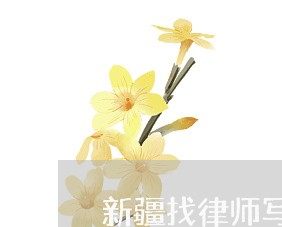 新疆找律师写离婚协议书要多少钱/2023111485169