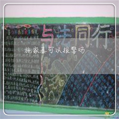 施家暴可以报警吗/2023101049592